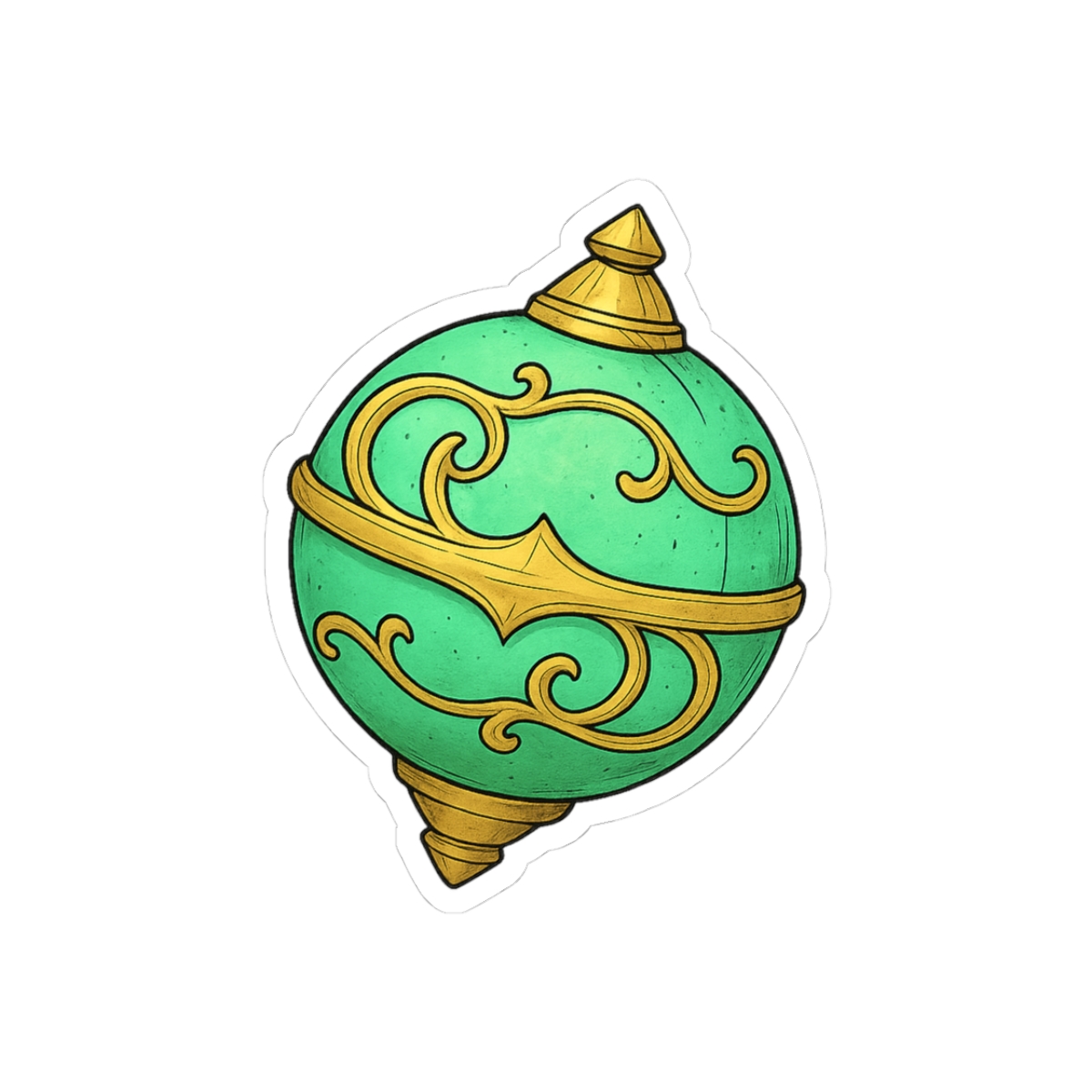 Pal Sphere Green Whimsical Sticker - Official stickers merchandise