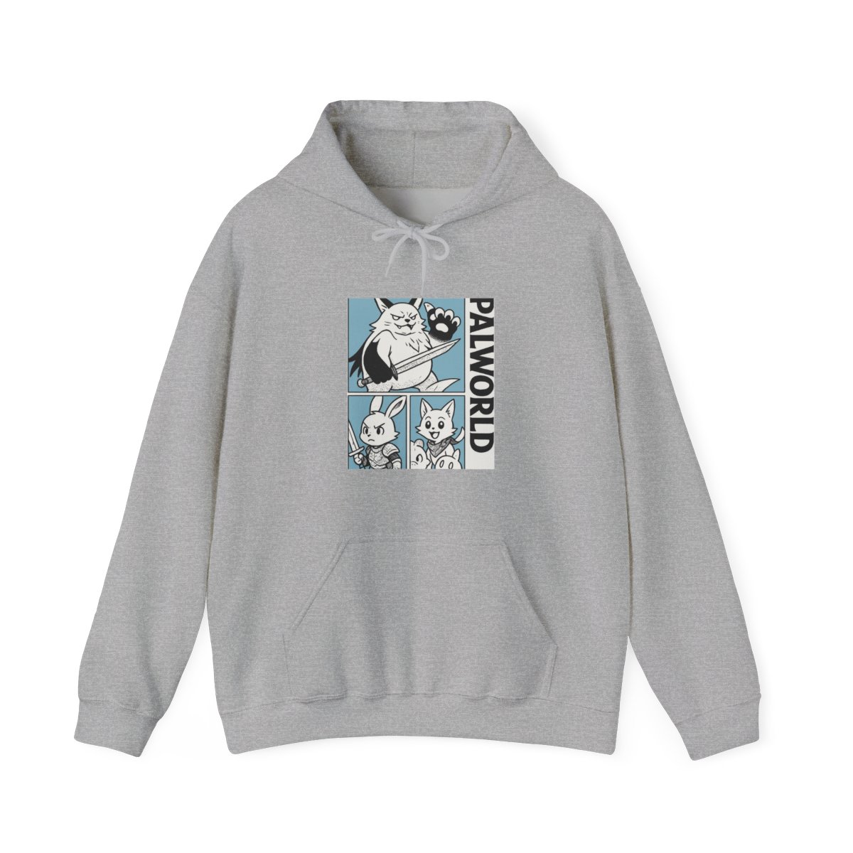 Palworld Black and White Character Collage Hoodie - Official hoodies merchandise
