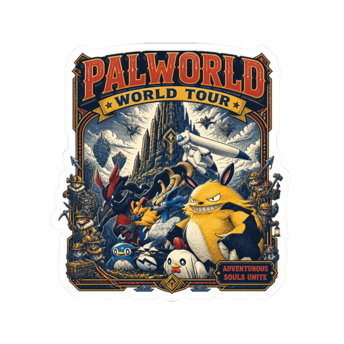Palworld "Palworld World Tour" Sticker - alternate angle 1, merchandise