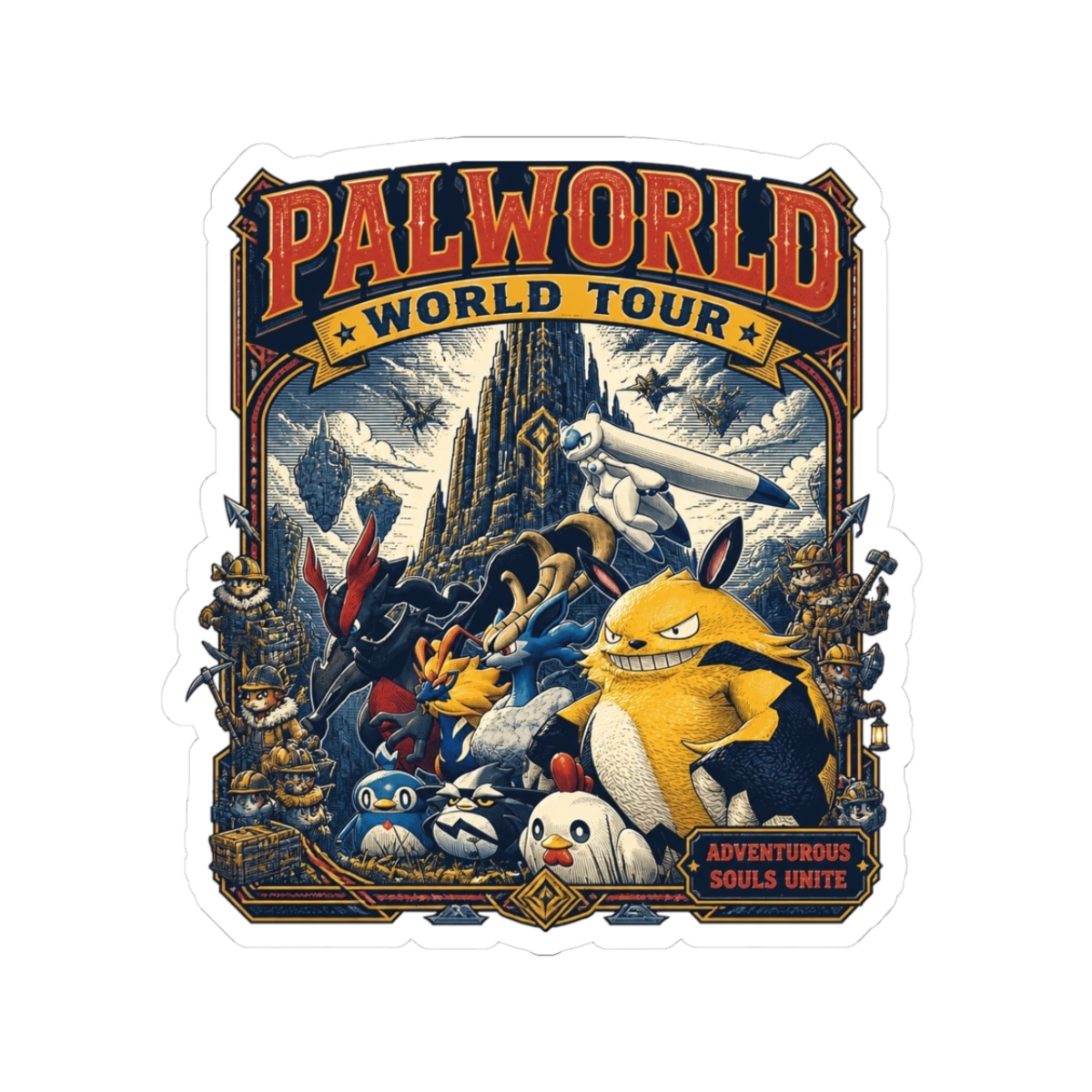 Palworld "Palworld World Tour" Sticker - alternate angle 3, merchandise