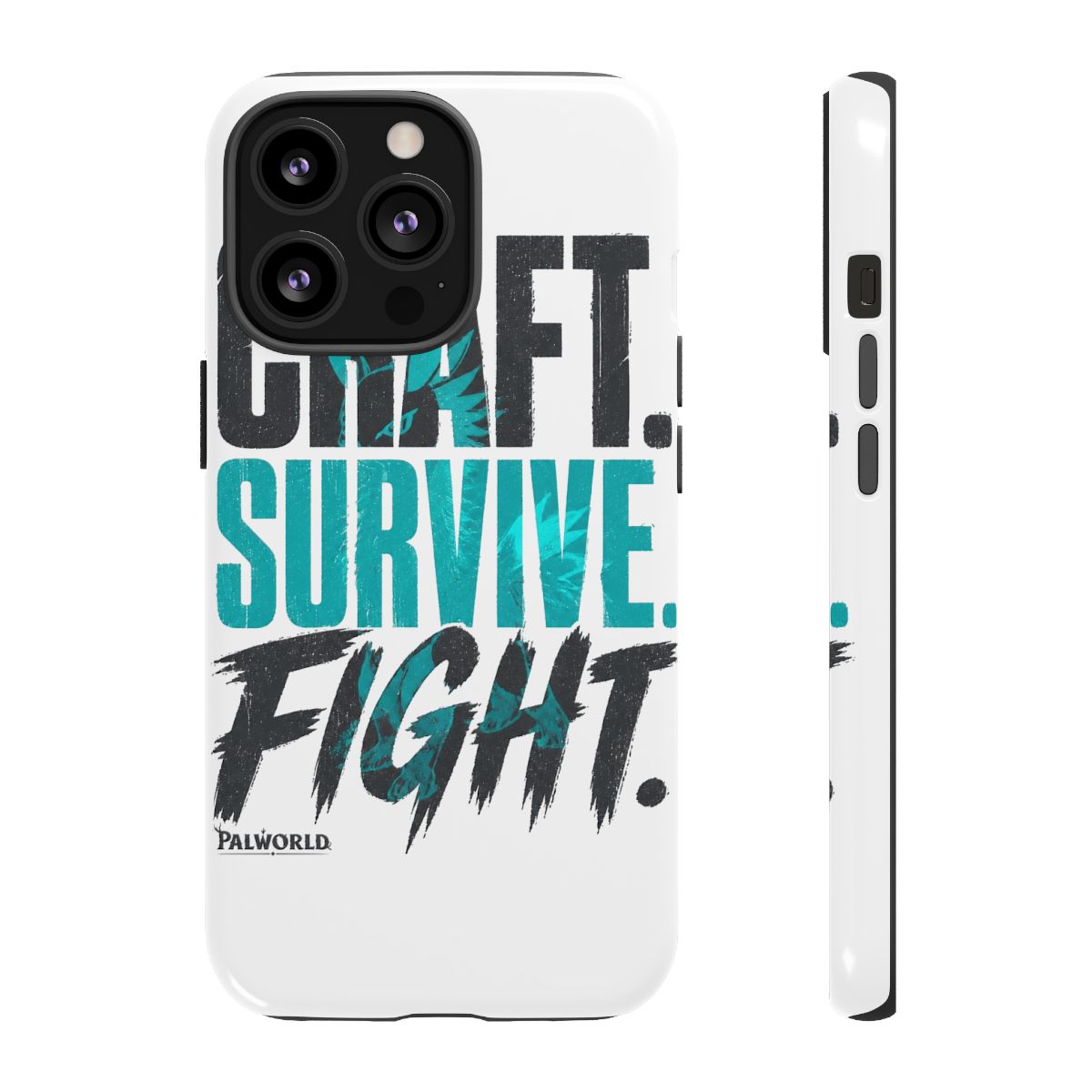 Palworld "Craft. Survive. Fight." Phone Case - alternate angle 4, merchandise