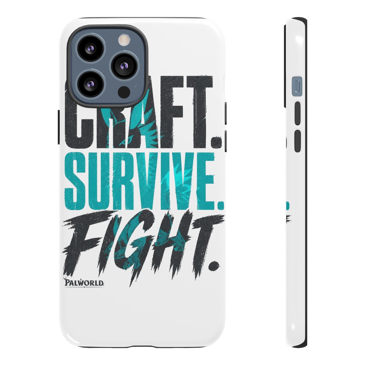 Palworld "Craft. Survive. Fight." Phone Case - alternate angle 5, merchandise