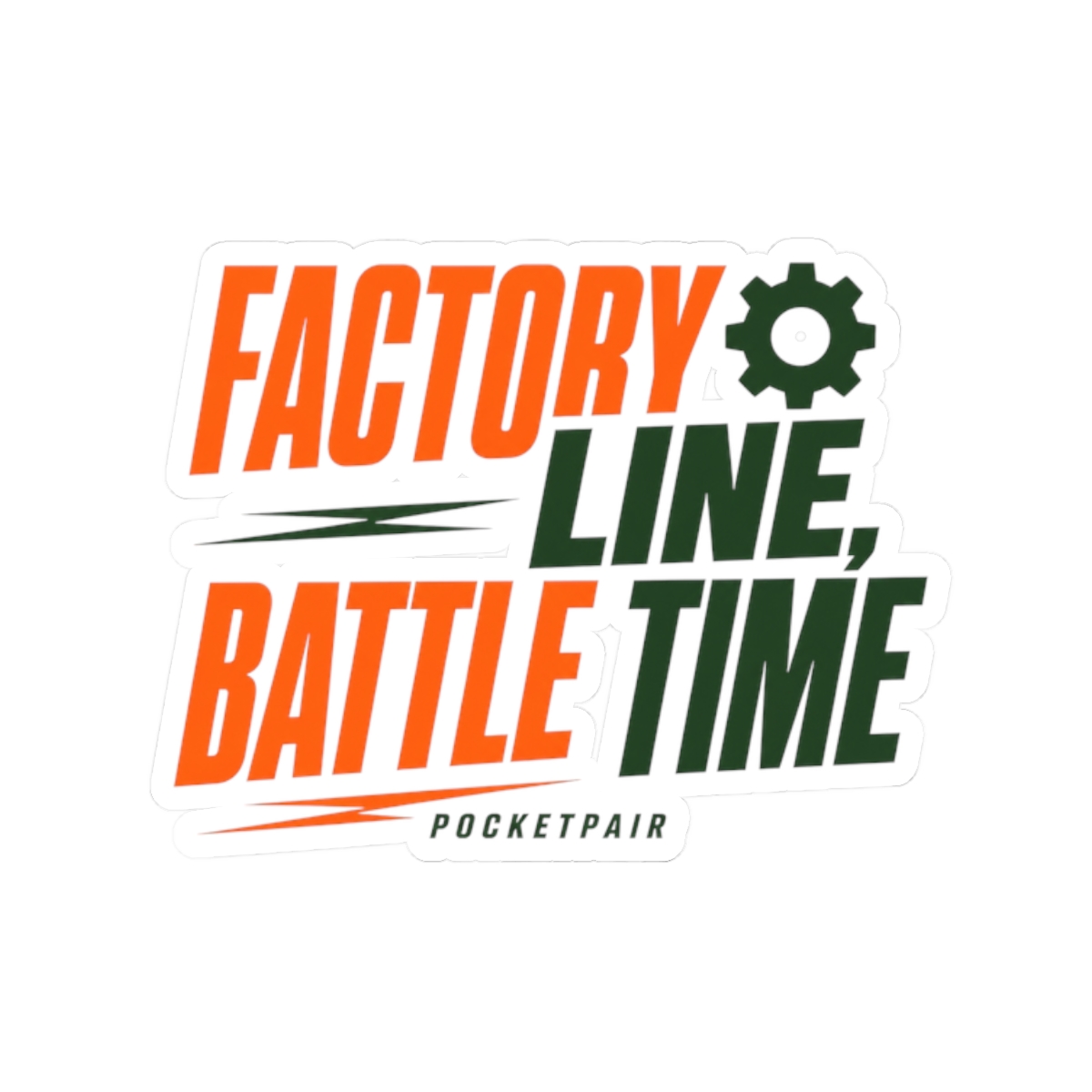 Palworld "Factory Line, Battle Time" Sticker - Official stickers merchandise