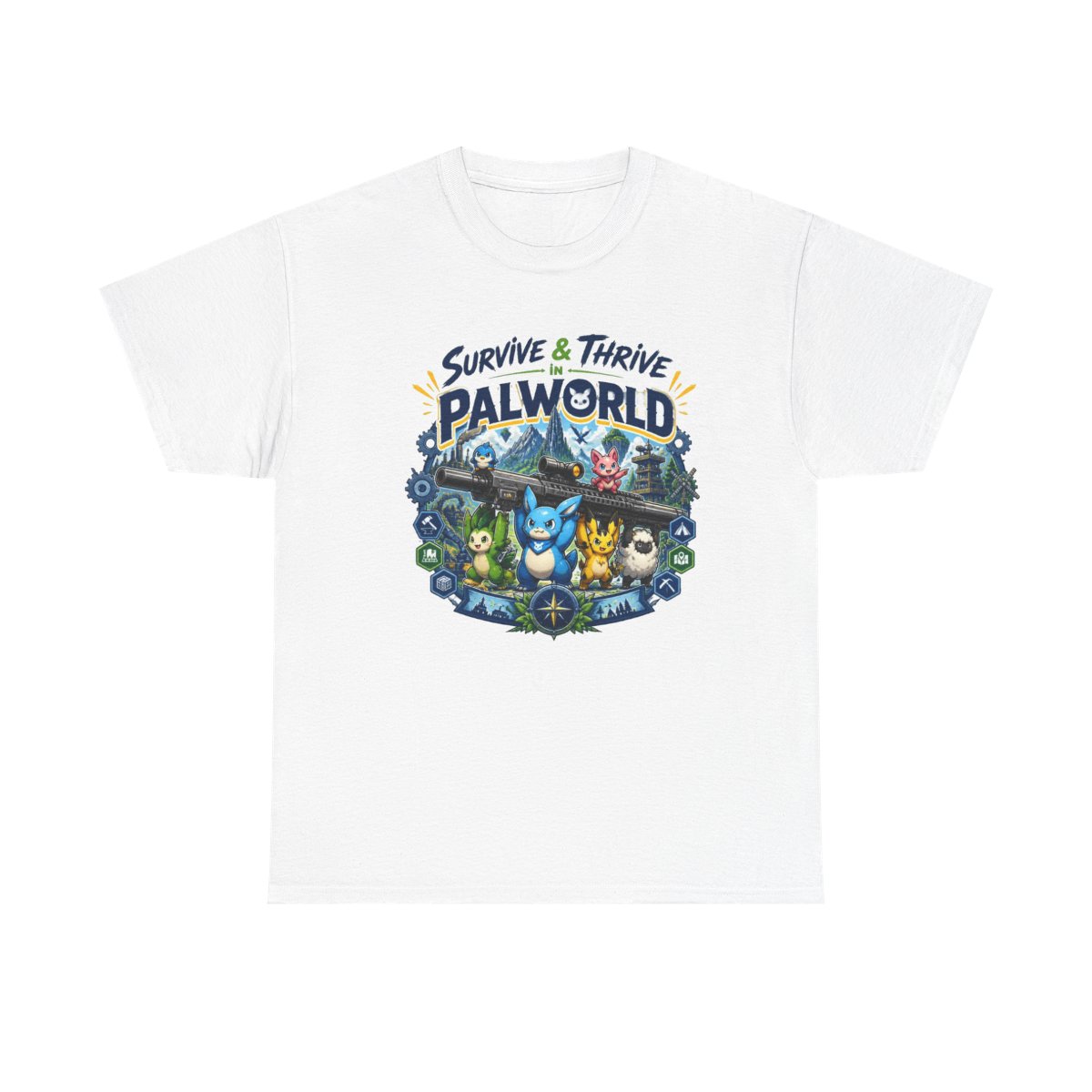 Palworld "Survive & Thrive in Palworld" Unisex Tee - Official t-shirts merchandise