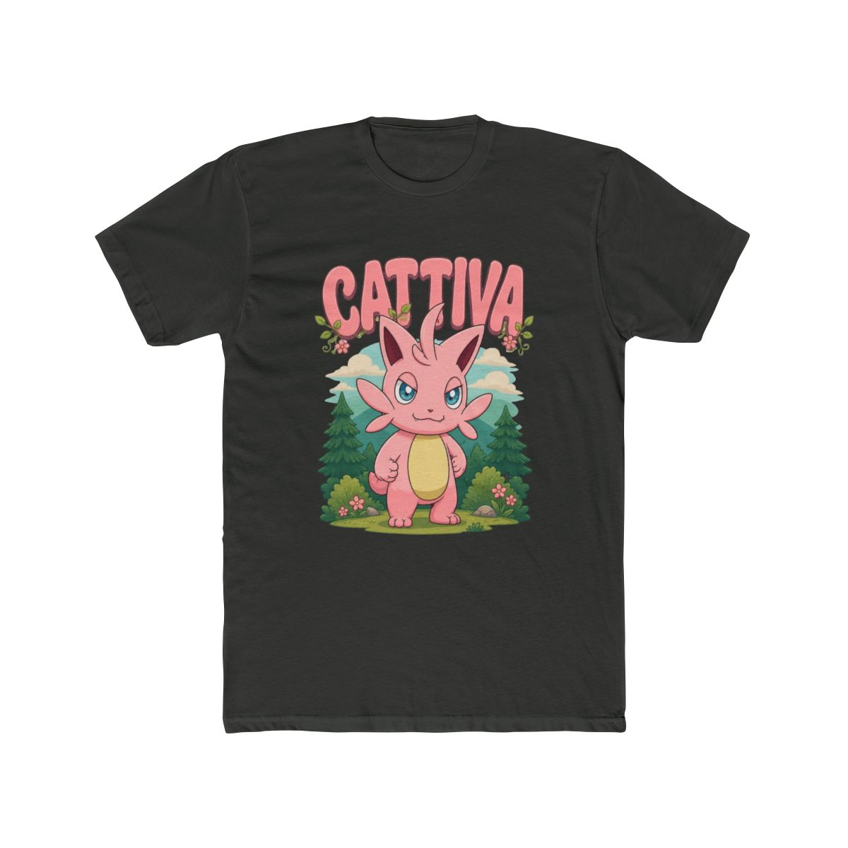 Palworld Cattiva Nature Scene Character Portrait V T Shirt — official Palworld T-Shirts