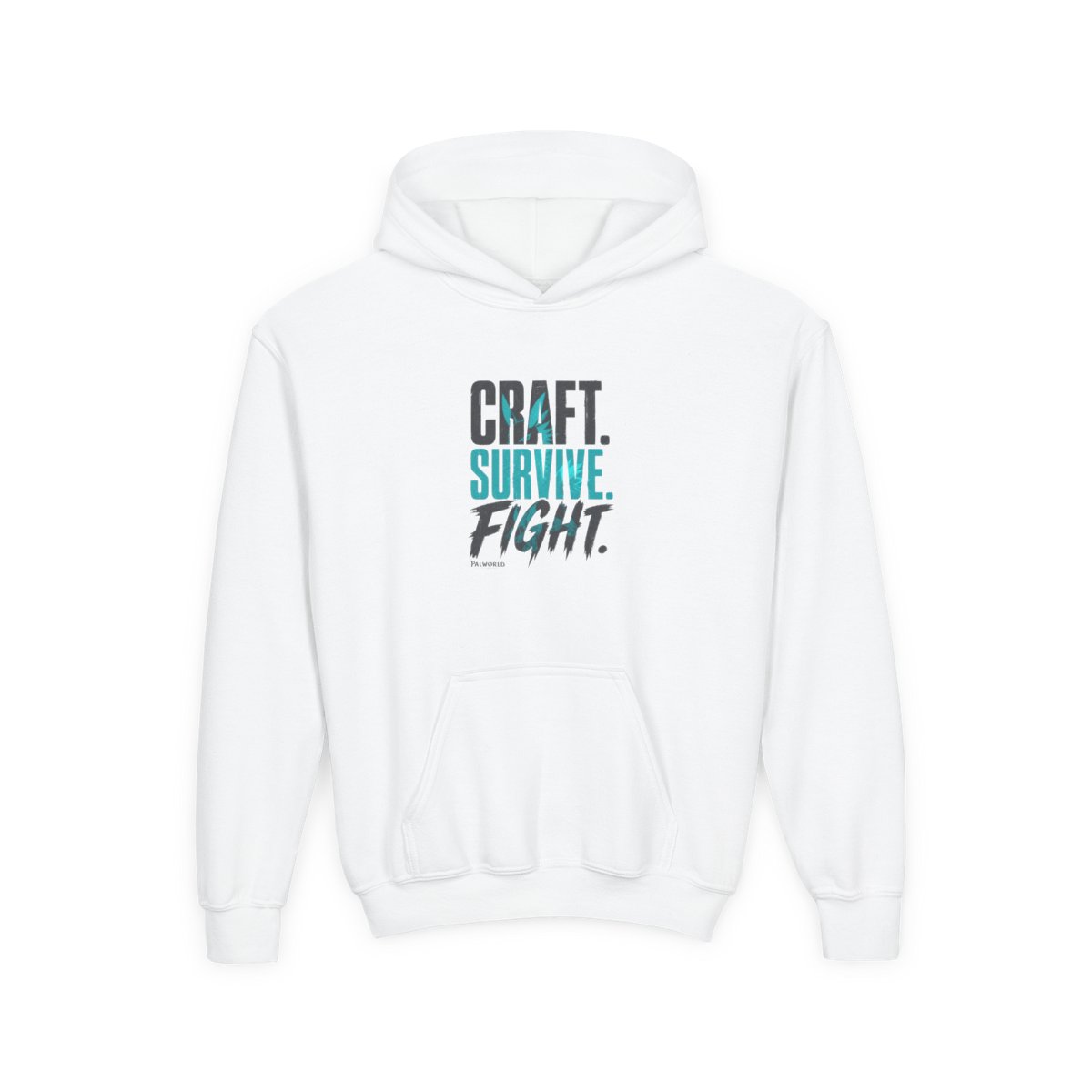 Palworld "Craft. Survive. Fight." Kids Hoodie