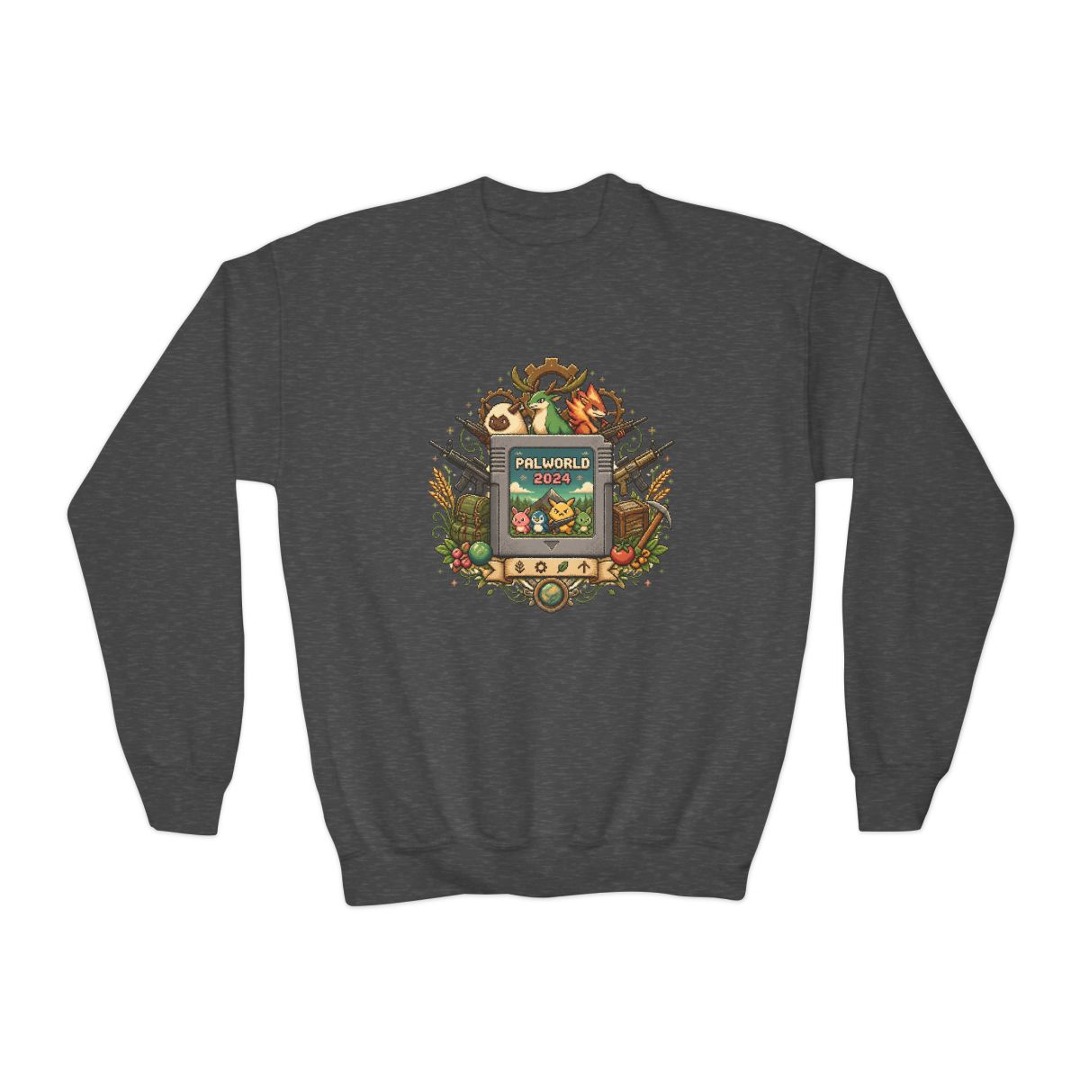 Palworld "Palworld 2024" Kids Crewneck - alternate angle 2, merchandise