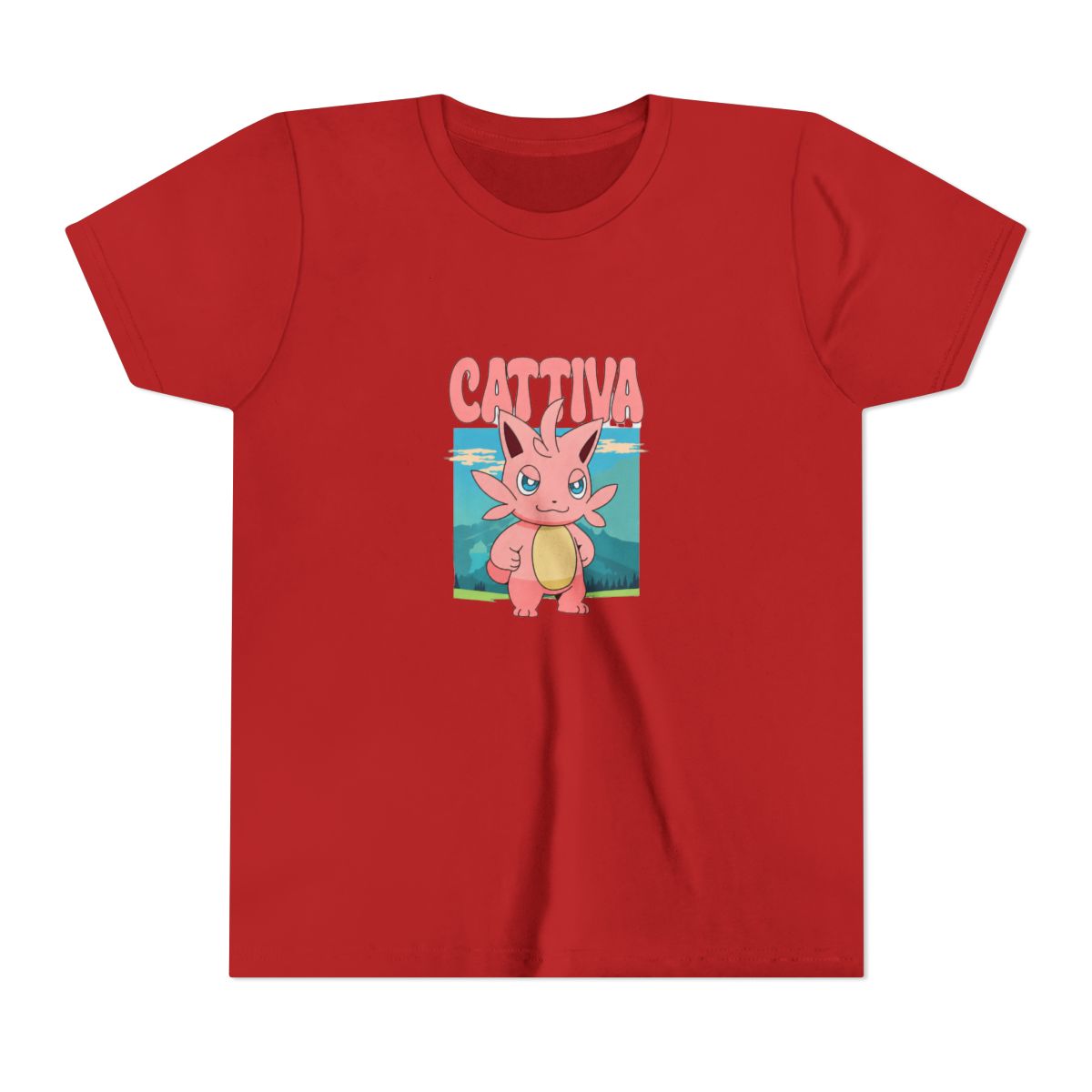 Palworld Cattiva Nature Scene Character Portrait Video Game Kids T Shirt - Palworld official T-Shirts merch